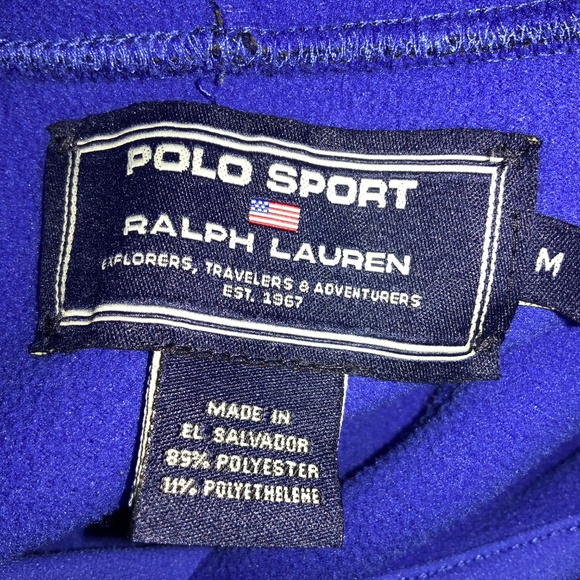 Polo Sport Ralph Lauren fleece hoodie sweatshirt Sz M kangaroo pocket - Picture 5 of 6